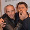 Medi Sadoun et Christophe Beaugrand lors de l'inauguration de la boutique Serge Blanco avenue de l'Opéra à Paris, le 13 novembre 2014