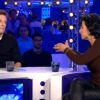 Mathieu Kassovitz et Rachida Dati dans On n'est pas couché, le samedi 15 novembre 2014 sur France 2.