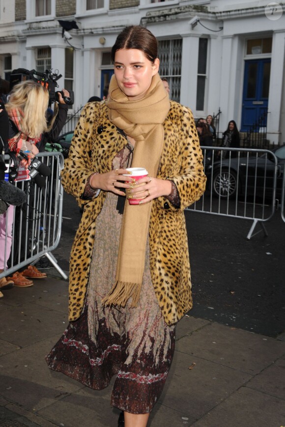 Pixie Geldof - Arrivée des people à l'enregistrement "Band Air 30" pour venir en aide des victimes du virus Ebola, à Londres, le 15 novembre 2014.