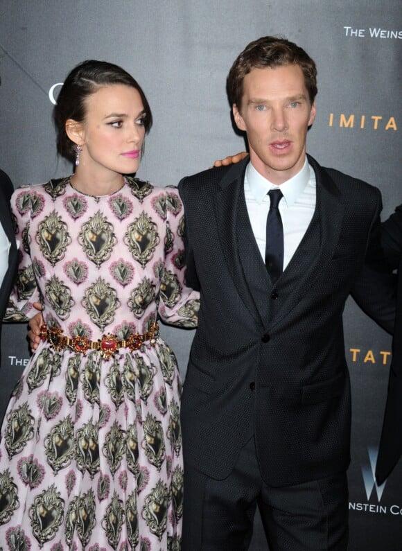 Benedict Cumberbatch et Keira Knightley lors de la première du film Imitation Game au Ziegfeld Theater, New York, le 17 novembre 2014.