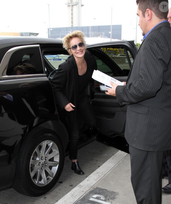 Sharon Stone à Los Angeles, le 11 novembre 2014. Son neveu venait de mourir la veille d'une "possible overdose".