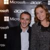 Elie Semoun et Sandrine Quétier lors de l'inauguration de la première boutique éphémère "Acer" rue des Halles à Paris, le 20 novembre 2014.