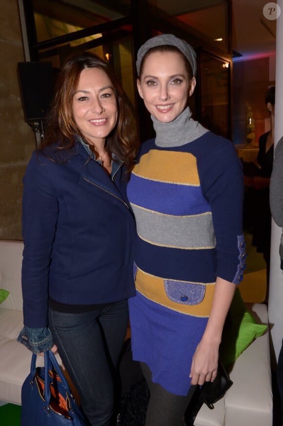 Shirley Bousquet et Frédérique Bel lors de l'inauguration de la première boutique éphémère "Acer" rue des Halles à Paris, le 20 novembre 2014.