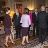 Le roi Carl XVI Gustaf de Suède, la reine Silvia, la princesse Victoria et le prince Daniel prenaient part le 18 novembre 2014 à un déjeuner en l'honneur de l'ancien président du Parlement Per Westerberg.