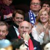 François Baroin et Michèle Laroque -People à la finale de la Coupe Davis (France - Suisse) au Stade Pierre Mauroy de Lille Métropole le 21 novembre 2014