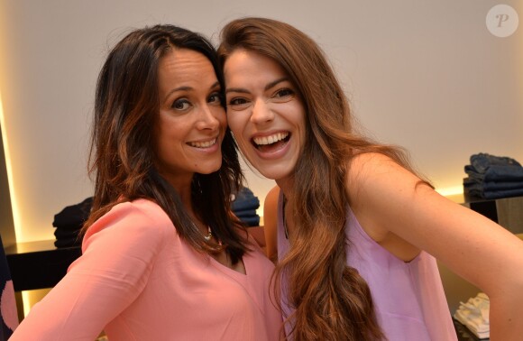 Karine Lima et Chloé Dumas - Inauguration de la nouvelle boutique Jean-Louis Scherrer au 111, rue du Faubourg-Saint-Honoré à Paris, le 19 juin 2014.