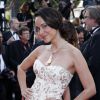 Karine Lima (robe Christophe Guillarmé, bijoux Gil Neuhaus) - Montée des marches du film "Sils Maria" lors du 67e Festival du film de Cannes. Le 23 mai 2014.