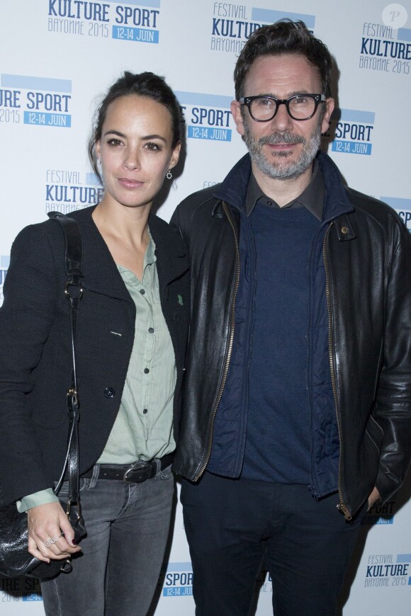 Bérénice Bejo et son compagnon Michel Hazanavicius - Présentation du festival "Kulture Sport" lors d'une conférence de presse au cinéma Panthéon, à Paris le 24 novembre 2014