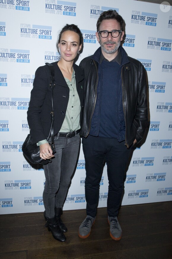 Bérénice Bejo et son compagnon Michel Hazanavicius - Présentation du festival "Kulture Sport" lors d'une conférence de presse au cinéma Panthéon, à Paris le 24 novembre 2014
