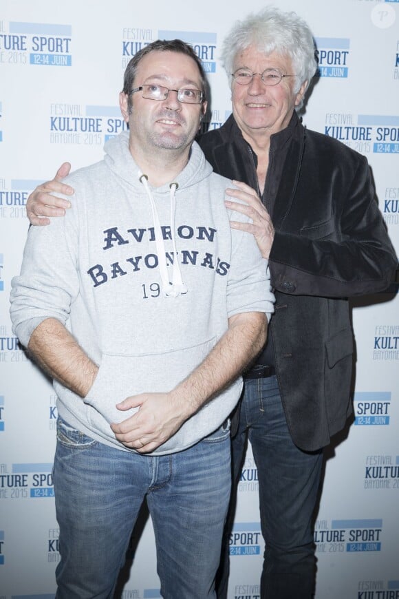 Vincent Maraval (président du festival Kulture Sport) et Jean-Jacques Annaud - Présentation du festival "Kulture Sport" lors d'une conférence de presse au cinéma Panthéon, à Paris le 24 novembre 2014