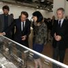 Jeff Koons, Fleur Pellerin, Bernard Blistene (directeur du Centre Pompidou) - Inauguration de l'exposition Jeff Koons au Centre Pompidou à Paris le 24 novembre 2014.