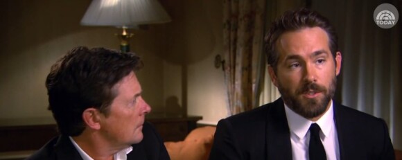 Ryan Reynolds s'exprime sur la maladie de Parkinson au côté de Michael J. Fox, lors du Today Show. (capture d'écran)