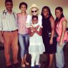 Madonna pendant sa visite à l'établissement médical Queen Elizabeth Hospital, au Malawi, novembre 2014.