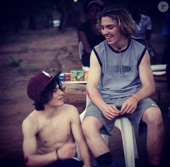 Rocco et un ami, au Malawi, novembre 2014.