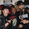 Djibril Cissé avec Michaël Youn et La Fouine lors de l'inauguration du pop-up store "Mr. Lenoir", rue Elzévir à Paris, le 30 novembre 2014