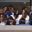  Tony Parker, Axelle Francine, Andrea Rajacic et Thierry Henry lors de l'US Open &agrave; l'USTA Billie Jean King National Tennis Center &agrave; New York le 8 septembre 2014 