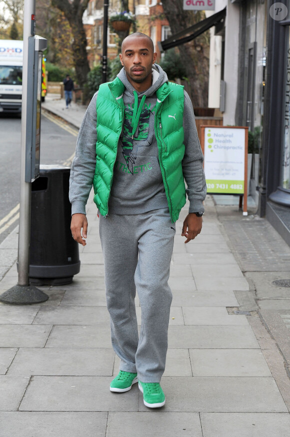 Thierry Henry dans les rues de Londres le 7 décembre 2011