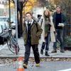 Naomi Watts, Sam Trammell and Elle Fanning tournent une scène du film Three Generations à New York le 4 décembre 2014.