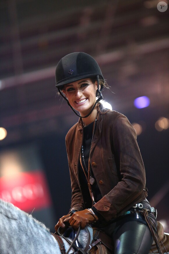 Jessica Springsteen lors de l'épreuve Style & Sport Competition for AMADE au troisième jour du Gucci Paris Masters à Villepinte le 6 décembre 2014