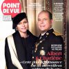 Le prince Albert II et la princesse Charlene de Monaco en couverture de Point de Vue le 26 novembre 2014. Ils y évoquent leurs jumeaux, dont la naissance est attendue mi-décembre.