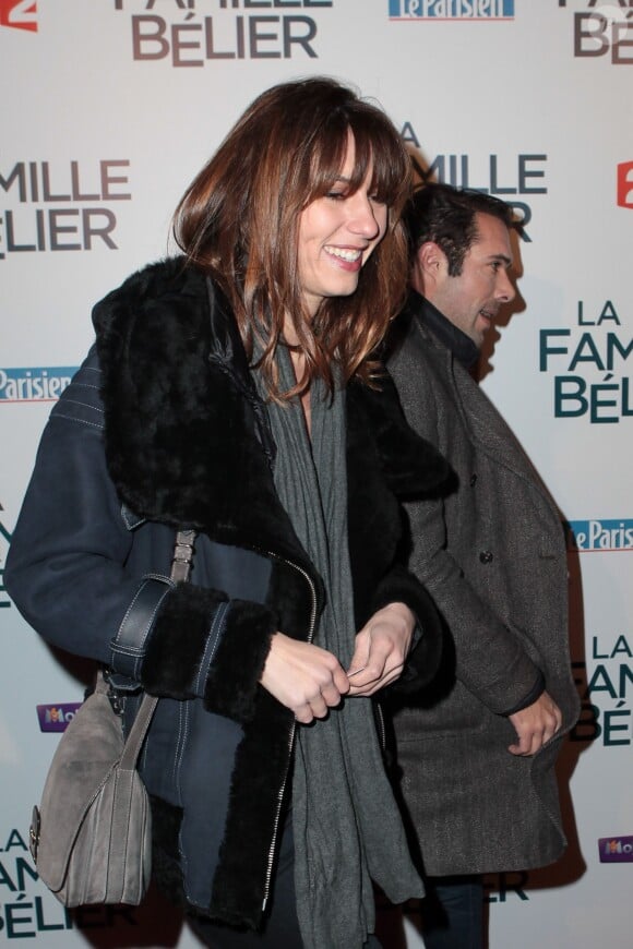 Doria Tillier et Nicolas Bedos lors de l'avant première du film La Famille Bélier au cinéma le Grand Rex à Paris le 9 décembre 2014.