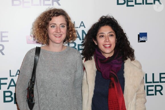 Joséphine de Meaux et Naidra Ayadi lors de l'avant première du film La Famille Bélier au cinéma le Grand Rex à Paris le 9 décembre 2014.