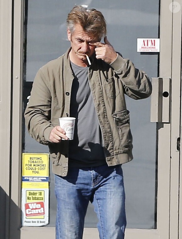 Exclusif - Sean Penn à Hollywood, le 6 décembre 2014.