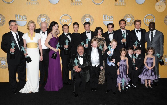 Kevin O'Rourke, Gretchen Mol, Peter Van Wagner, Jacqueline Pennewill, Heather Lind, Michael Stuhlbarg, Anthony Laciura, Shea Whigham, Declan McTigue, Rory McTigue, Aleksa Palladino, Vincent Piazza, Josie Gallina, Brady Noon, Connor Noon, Lucy Gallina, Jack Huston, Paul Sparks and Michael Kenneth Williams aux Screen Actors Guild Awards à Los Angeles, le 18 janvier 2014.