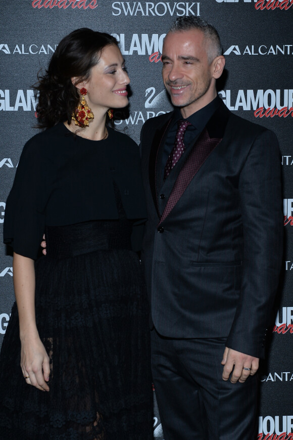 Marica Pellegrinelli et Eros Ramazzotti assistent à la première édition des Glamour Awards organisés par Glamour Italia. Milan, le 11 décembre 2014.