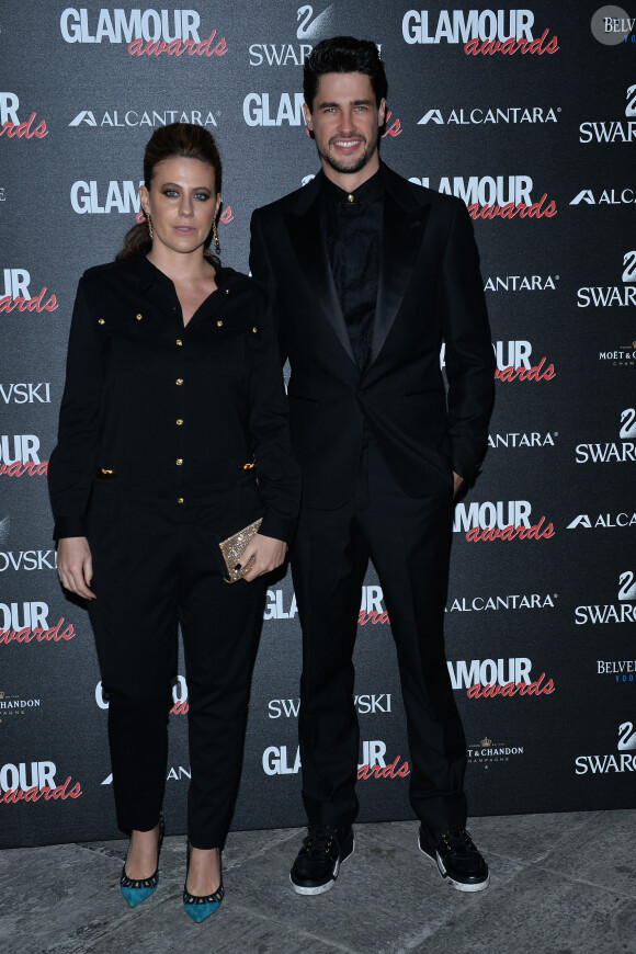 Francesca Versace et Christopher Meireles assistent à la première édition des Glamour Awards organisés par Glamour Italia. Milan, le 11 décembre 2014.