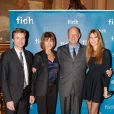 Exclusif - Etienne Lecomte (président de l'Union des Annonceurs), Carole Gaessler, Rémy Pflimlin et Mareva Galanter - Soirée annuelle de la FIDH (Fédération Internationale des ligues de Droits de l'Homme) à l'Hôtel de Ville à Paris, le 8 décembre 2014.