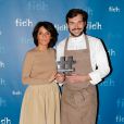 Exclusif - Florence Foresti et Thibault Sombardier (finaliste Top Chef 2014) - Soirée annuelle de la FIDH (Fédération Internationale des ligues de Droits de l'Homme) à l'Hôtel de Ville à Paris, le 8 décembre 2014.