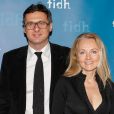 Exclusif - David Abiker et sa femme Eugénie - Soirée annuelle de la FIDH (Fédération Internationale des ligues de Droits de l'Homme) à l'Hôtel de Ville à Paris, le 8 décembre 2014.