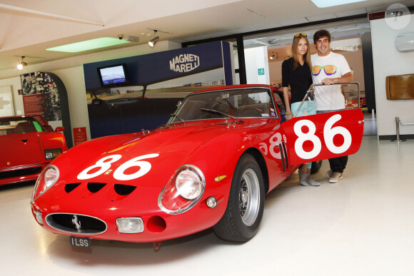 Fernando Alonso et Dasha Kapustina lors de la visite du musée Ferrari à Maranello, le 23 juillet 2012