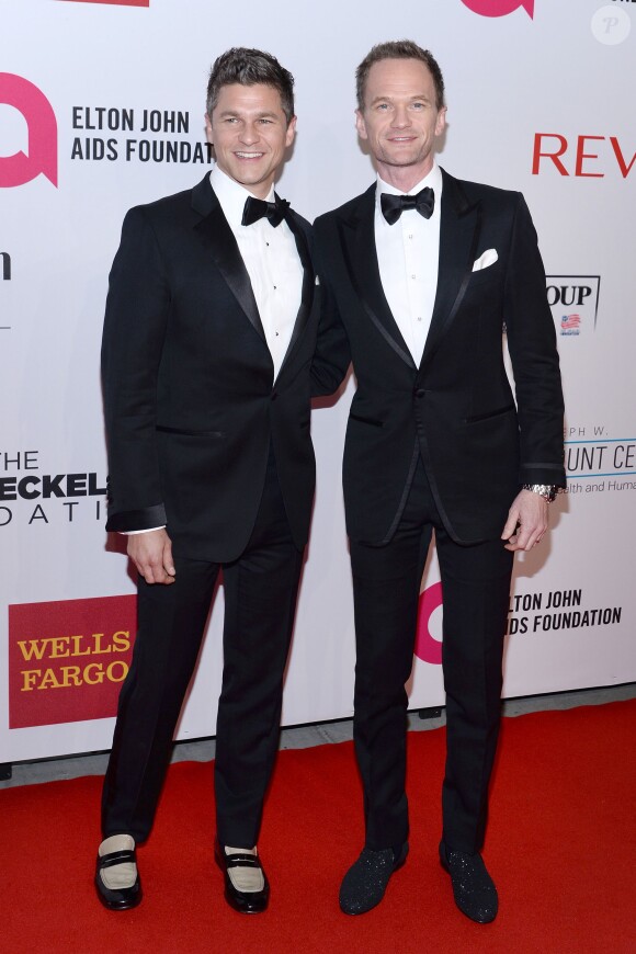 Neil Patrick Harris et David Burtka au gala pour la Elton John Aid's Foundation le 28 octobre 2014 à New York