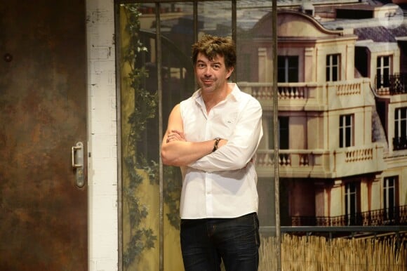 Stéphane Plaza - Filage de la pièce "A gauche en sortant de l'ascenseur" au théâtre Saint-Georges à Paris. Le 16 juin 2014.