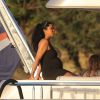 Kimora Lee Simmons, enceinte de son quatrième enfant, profite de ses vacances sur l'île de Saint-Barth, le 17 décembre 2014