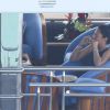 Kimora Lee Simmons, enceinte, profite de ses vacances sur le bateau de son ex-mari Russell Simmons à Saint-Barth, le 17 décembre 2014
