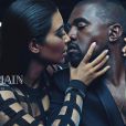  Kim Kardashian et son mari Kanye West apparaîssent sur une nouvelle campagne publicitaire de Balmain. Décembre 2014. 
