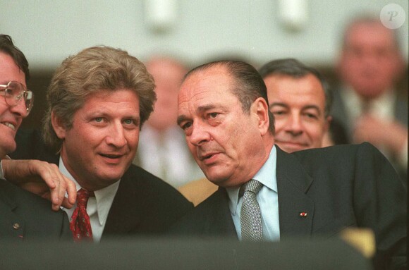 Patrick Sébastien et Jacques Chirac en 1996.