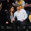 Ian Somerhalder et sa petite-amie Nikki Reed assistent au match de basket des Lakers contre les Pheonix Suns à Los Angeles, le 28 décembre 2014. 
