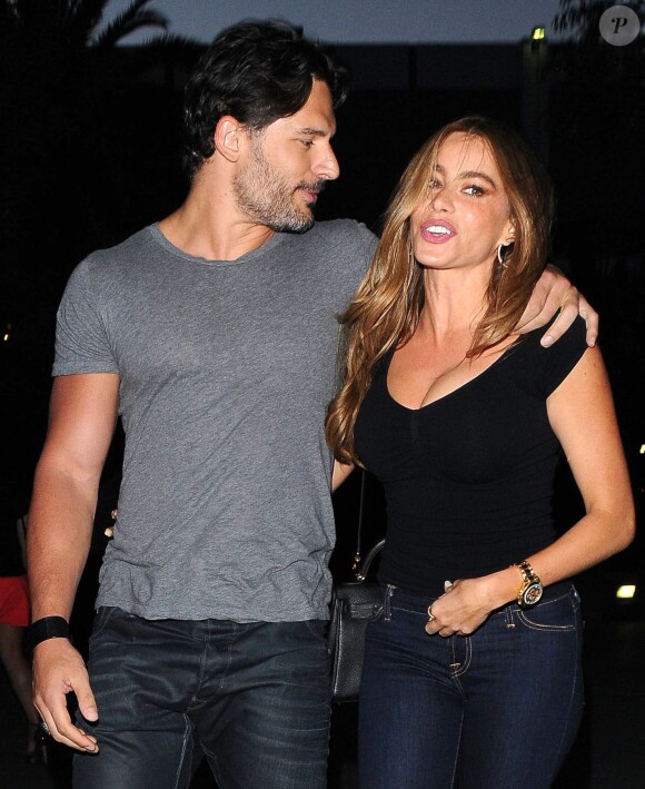 Sofia Vergara et son petit-ami Joe Manganiello au concert de Justin Timberlake à Los Angeles, le 12 août 2014.