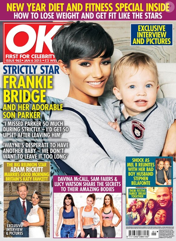 Frankie Bridge en couverture de "OK! Magazine" - décembre 2014