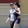 Joseph Gordon-Levitt et sa girlfriend Tasha McCauley à Los Angeles, le 10 mai 2014.
