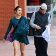 Nikki Reed et son compagnon Ian Somerhalder se rendent à leur cours de yoga à Studio City, le 30 décembre 2014.