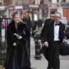 Les parents du marié, monsieur et madame Cowper-Smith - Mariage de Alice Eve et Alex Cowper-Smith au Brompton Oratory à Londres, le 31 décembre 2014.