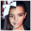 Kim Kardashian : Montage d'une photo d'elle à 7 ans et d'une photo d'aujourd'hui