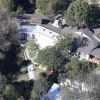 Vues aériennes de la maison de Benji Madden et Cameron Diaz à Beverly Hills où ont lieu les préparatifs de leur mariage, le 5 janvier 2015.