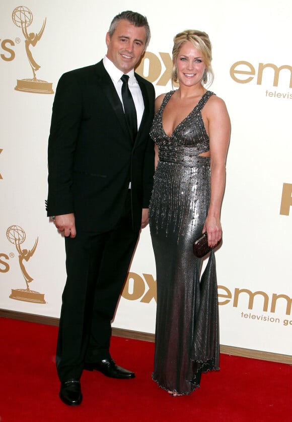 Andrea Anders et Matt LeBlanc à la 63eme cérémonie des Emmy Awards à Los Angeles le 18 septembre 2011.