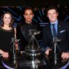 Lewis Hamilton, Jo PAvey et Rory McIlroy lors des Sports Personality of the Year Awards au SSE Hydro de Glasgow, le 14 décembre 2014